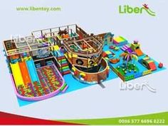 the children's indoor playground equipment is designed to look like it has been built