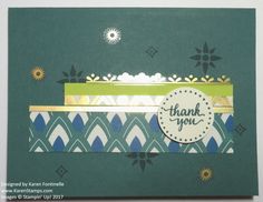 a thank you card made with stamping and paper