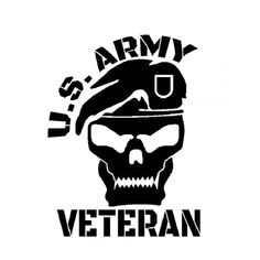 the u s army veteran skull logo