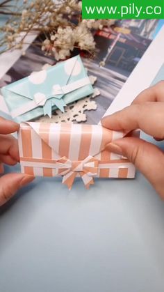 an open gift box sitting on top of a table