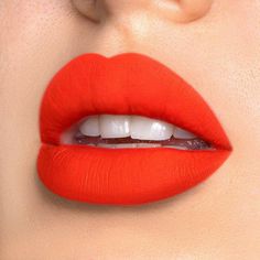 Blush Tips, Red Orange Lipstick, Winter Lipstick, Fashion Island, Bright Lipstick, Bold Lip Color, Bright Red Lipstick