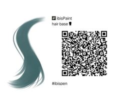 an image of a long hair with the word bissp paint on it and a qr