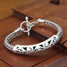 Artisanmade Sterling Silver Braided Bracelet - Mystic Symbols | NOVICA Silver Braided Bracelet, Mystical Symbols, Mystic Symbols, Silver Jewellery Sets, Jewelry Techniques, Braided Bracelet, Jewelry Display, Bracelet Crafts, Pendant Bracelet