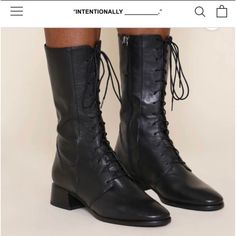 Brand New In Box Never Worn Size 6 These Boots Only Come In Full Sizes And Unfortunately I��’m A 6 1/2 Alicia Core, 90s Witch, Capsule Style, Lace Up Knee High Boots, Closet Redo, 90s Shoes, Heeled Lace Up Boots, Trend Board, Hogwarts Dr