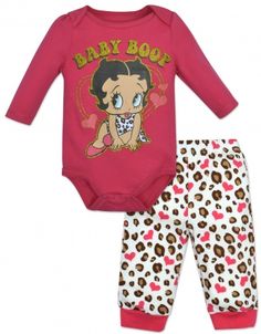 Cute Betty Boop, Girls Dresses Diy, Animal Print Pants, Boys And Girls Clothes, White Onesie, Diy Fashion Clothing