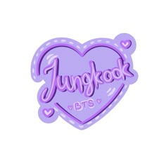 a purple heart shaped sticker with the word juniors in it's center