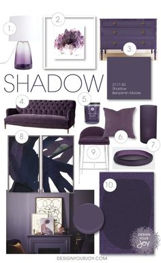 purple and grey color scheme for a living room