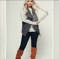 Super Cute Small Grey Faux Fur Vest, Ordered Too Small For Me :( Know My Worth, My Worth, Club Attire, Know Your Worth, Faux Fur Vest, Faux Fur Vests, Fur Vest, Winter Scarf, Plus Size Fashion