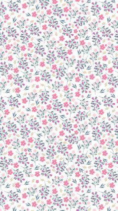 a white background with pink flowers and green leaves on the bottom right corner is an image of a flowery pattern