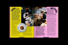 an article in a magazine about food and cooking