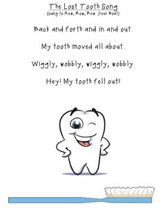 Tooth Poem Freebie Dental Health Songs For Toddlers, Dental Preschool, Tooth Preschool, Kindergarten Poems, Toddler Songs, Stroller Strides