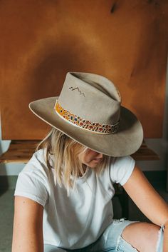 We joined up with Jackson Hole Jewelry Company to create a custom 14 karat gold pin with our Mountain Logo. The pin adorns the hat and replaces our hand-stitched mountain. Hats sold separately. Custom Handmade Hat Band For Gift, Custom Flat Brim Hats For Gifts, Custom Flat Brim Hat As Gift, Western Style Hat Bands With Flat Brim, Western Style Flat Brim Hat Bands As Gift, Mountain Hats, Neon Cowgirl, Womens Western Hats, Custom Cowboy Hats