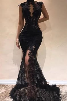 Black Lace Evening Dress, Chic Prom Dresses, 2021 Prom Dresses, Evening Dresses Online, Elegant Dresses Classy, Backless Prom Dresses, Black Prom, Lace Mermaid, فستان سهرة