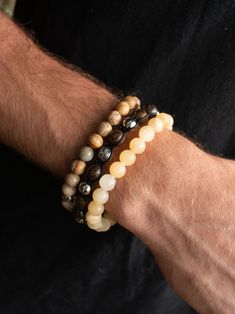 Look Bohemian and Luxurious, wear this bracelets symbolizing the casually cultural lifestyle of Barcelona is the inspiration behind its stack. 💫 #forziani #giftsformen #mensfashion #mensjewerly Artisan Bracelet With Round Beads For Everyday, Spiritual Stackable Beaded Bracelets With Round Beads, Stackable Beaded Bracelets For Meditation, Spiritual Stackable Round Beaded Bracelets, Traditional Stackable Beaded Bracelets As Gift, Bracelets Stack, Mens Jewerly, Bracelet Stacks, Yellow Jade