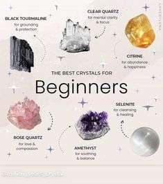 Crystals For Beginners, Best Crystals, Crystal Aesthetic, Meditation Crystals