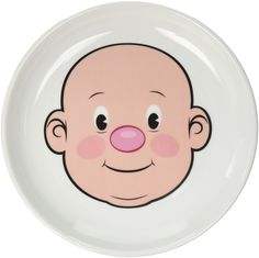 a plate with an image of a baby's face on it