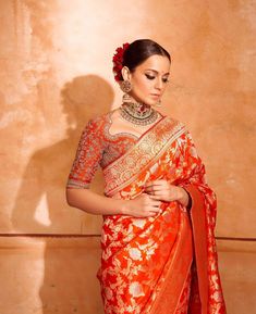 भारतीय दुल्हन संबंधी, Reception Saree, Cotton Saree Blouse Designs, Reception Outfit, Saree Draping Styles, Sari Design, Kangana Ranaut, Indian Bride Outfits, Bridal Lehenga Collection