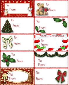 christmas greeting cards with teddy bears and presents