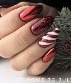 Unghie Sfumate, December Nails, Colorful Nails, Kwanzaa, Fancy Nails