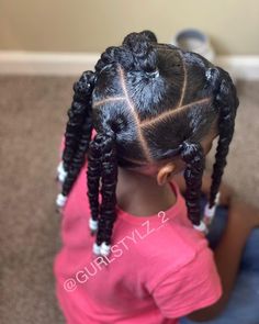 Beaded Hairstyles, Babygirl Hairstyle, Hairstyles With Beads, Kid Braid Styles, Toddler Hairstyles