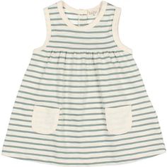 Dresses & Skirts / Baby – Manymoons Stripes Dress, Green Water