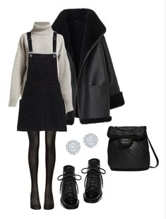 Black And White Outfit, Stylish Office, Designer Outfits, White Outfit, Mode Inspo, Autumn Outfit, Outfits Casual, Office Accessories