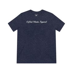 Introducing the "Gifted Minds Apparel" T-shirt – where comfort meets durability, and style meets substance. Crafted with meticulous attention to detail, this Triblend tee is more than just clothing; it's a statement of quality and sophistication. 🌟 Impeccable Quality: Our "Gifted Minds Apparel" T-shirt is a masterpiece of textile engineering. We've blended the softness of combed and ring-spun cotton with the durability of polyester and the sleekness of rayon, creating a fabric that's incredibly Graphic Tee Tri-blend Pre-shrunk T-shirt, Tri-blend Cotton Graphic Tee, Comfortable Soft-washed Crew Neck T-shirt, Soft-washed Comfortable Crew Neck T-shirt, Soft-washed Crew Neck T-shirt, Heather Cotton Graphic T-shirt, Heather Color Relaxed Fit Short Sleeve T-shirt, Heather Relaxed Fit Short Sleeve T-shirt, Heather Cotton Crew Neck T-shirt