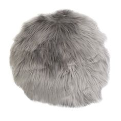 a grey fur hat on a white background