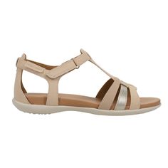 The Leia sandals are going to be your go-to shoe. It features superior arch support, lightweight design and a flexible outsole for maximum comfort. The Leia will keep you happy all-day long! $44.97 Beige T-strap Sandals With Removable Insole, Lightweight Flat Sandals With Removable Insole, Comfortable T-strap Sandals With Arch Support, Sandals Casual, Easy Spirit, Casual Sandals, Strappy Heels, You Happy, 8 M