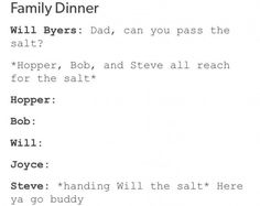 the menu for family dinner is shown in black and white