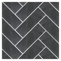 a black and white herringbone tile pattern with grey grouting on the bottom