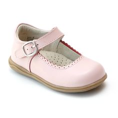 Classic and elegant design for a leather mary jane that works for all special occasions. Details: Scalloped trim along the vamp Ankle velcro strap below decorative buckle Rubber sole Sizes 4-12 (Toddler) Size Chart (in-sole length, measured from inside):  Sz 4 5 6 7 8 9 10 11 12 In. 5 5.25 5.5 5.875 6 6.75 7 7.125 7.43 Kids Fashion Magazine, Boys Fashion Trends, Kids Clothes Sale, Cheap Kids Clothes, Toddler Size Chart, Online Kids Clothes, Kids Fashion Clothes, Girls Shoes Kids