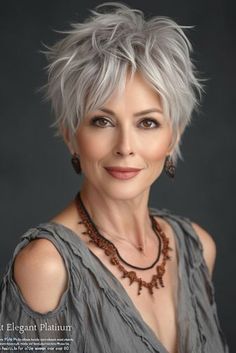 50 Pixie haircuts for older women Short Flippy Hairstyles, Shoulder Haircuts, Short Bleached Hair, Bold Haircuts, Shoulder Haircut, Funky Short Hair, Short Silver Hair, Shaggy Short Hair