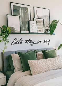 ⭐ Let's Stay in Bed Sign designed by MorimoraWallArt 🧤 Handmade 🌎 Free, Express, and reliable shipping to the USA, Europe, Canada, and many countries. ✨Make your bedroom even more special with our 'Let's Stay in Bed' wall sign! This metal wall decor not only embellishes a space but also brings romance to your bedroom. ✨Ideal for fun, passionate, and adventurous couples, this inscription... Koti Diy, Redecorate Bedroom, Apartment Decor Inspiration, Room Makeover Bedroom, Decor Home Living Room, Master Bedrooms Decor, Room Inspiration Bedroom, Room Ideas Bedroom, Dream House Decor