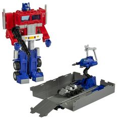 Re-experience the nostalgia of your favorite G1 action figures with the Transformers Retro Optimus Prime toy! This vintage G1 Optimus Prime toy is an authentic reissue of the original G1 release. OPTIMUS PRIME is the largest, strongest and wisest of all Autobots. Feels his role is the protection of all life, including Earth-life. Clip out and save the on-box tech specs to share, then see how this figure stacks up against other heroic Autobots and evil Decepticons (each sold separately). TRANSFOR G1 Optimus Prime, Optimus Prime Toy, Transformers Toys, Hasbro Transformers, Robot Toy, Action Figures Collection, Optimus Prime, 40th Anniversary, Christmas Gifts For Kids