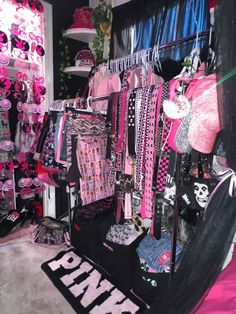 a room filled with lots of clothing and accessories