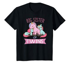 PRICES MAY VARY. Big Sister of twins T-Shirt for toddler. Perfect gift for every Unicorn obsessed future big sister of twins. Who is promoted to big sister of twins in 2020, 2021 and is finally going to be the worlds best big sister soon? This Unicorn big sister of twins shirt for girls is the perfect outfit to wear at the big sister and pregnancy announcement, baby party. Only child expires or your daughter, granddaughter, niece will be big sister again? Big sister of twins gift. Lightweight, C Promoted To Big Sister, Twins Gift, Twin Shirts, Sister Tshirts, Worlds Best, Only Child, Baby Party, Tour T Shirts, Big Sister