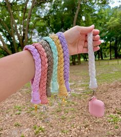 Soft braided macrame wristlet, perfect for your keys or wallet. We have 46 colors to choose from! Creative Jewelry Storage, Braided Keychain, Macrame Wristlet Keychain, Macrame Wristlet, Braided Macrame, Car Accessory Gifts, Boho Keychain, Macrame Keychain, Chevron Bracelet