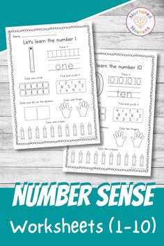 Number Sense Worksheets 1-10 (Printable Kindergarten PDF) - Nurtured Neurons