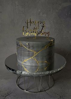 Мраморный торт 
Минимализм Gray Cake Birthday For Men, Tort Happy Birthday, Simple Birthday Cake For Men, 50th Birthday Cake Designs, Gray Cake, Cake Decorating Tutorials Videos, Cake Design For Men, Modern Birthday Cakes, Cake For Boyfriend