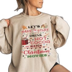 Cozy Christmas Sweatshirt With Relaxed Fit, Cozy Relaxed Fit Christmas Sweatshirt, Cozy Sweatshirt As A Gift, Holiday Cozy Crew Neck Sweatshirt, Cozy Holiday Crew Neck Sweatshirt, Cozy Long Sleeve Sweatshirt For Gift, Cozy Long Sleeve Christmas Sweatshirt, Relaxed Fit Christmas Loungewear Sweatshirt, Christmas Cotton Sweatshirt For Loungewear