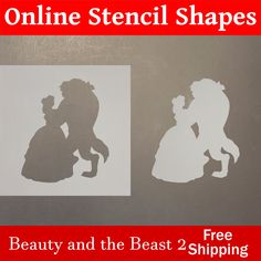 the silhouettes of beauty and the beast are shown