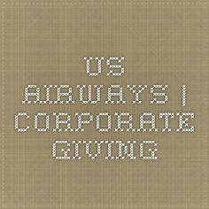 the words us always corporate giving are written in small white letters on a beige background