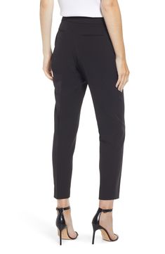 Staple work pants are cleanly tailored from a crisp fabric with plenty of stretch to keep you going through marathon days. Style Name:Anne Klein Slim Stretch Woven Pants. Style Number: 5883982. Pull-on 4-way Stretch Dress Pants For Work, Stretch Tapered Leg Dress Pants For Work, Workwear Bottoms With 4-way Stretch, Ankle-length, Workwear 4-way Stretch Straight Pants, Workwear Bottoms With Belt Loops And 4-way Stretch, Workwear Dress Pants With 4-way Stretch And Pockets, Workwear Straight Pants With 4-way Stretch, Straight Leg Work Pants With 4-way Stretch, Stretch Work Pants For Business Casual