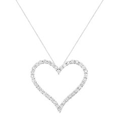 Celebrate someone you love with this stunning diamond open heart pendant necklace. This diamond necklace features a classic open heart made up of prong set round, brilliant cut diamonds set in genuine sterling silver. The stunning pendant comes with a matching box chain necklace with a spring ring clasp. The contemporary yet classic 18" box chain complements any neckline beautifully. This authentic design is crafted of real 92.5% sterling silver that has been electro-coated with genuine rhodium Box Chain Necklace, Authentic Design, Open Heart, Box Chain, Heart Pendant Necklace, Round Cut Diamond, Brilliant Cut Diamond, Spring Rings, Round Brilliant