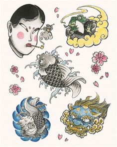 an image of japanese tattoo designs