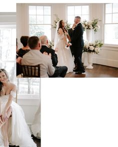 the bride and groom are getting ready to walk down the aisle at their wedding ceremony