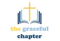 the graceful chapel logo with an open book and cross on it's side