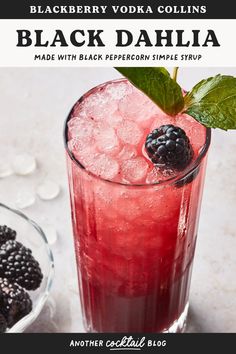 a blackberry vodka with blackberries in it