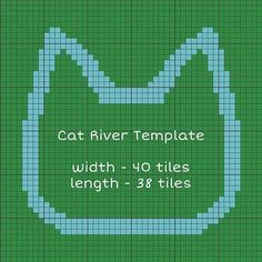 a cross stitch pattern with the text cat river template width - 40 tiles length - 38 tiles